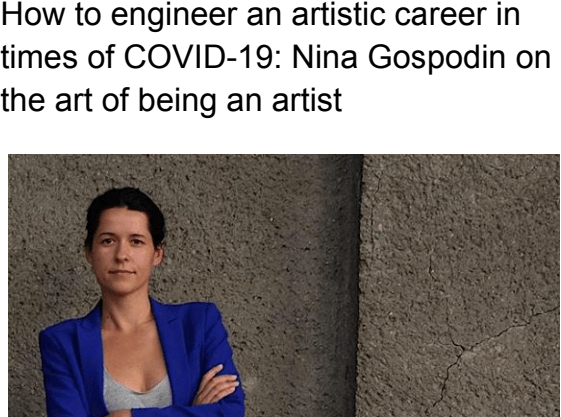 Blorarticle: Nina Gospodin on the art of being an artist